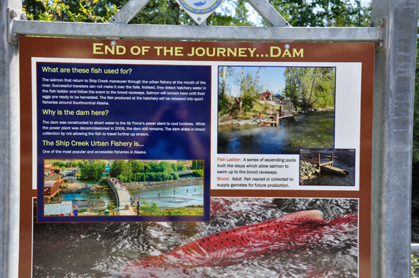sign about the dam